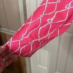 Talbots | Tops | Talbots Pink Popover 34 Sleeve Blouse Rope Print ...